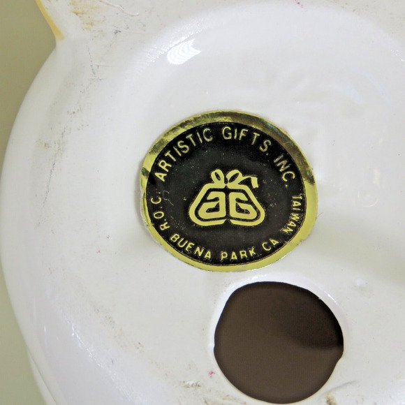 VTG Ceramic Christmas Goose Duck Hat Bow Figurine Decor Artistic Expressions 6” - Picture 16 of 16